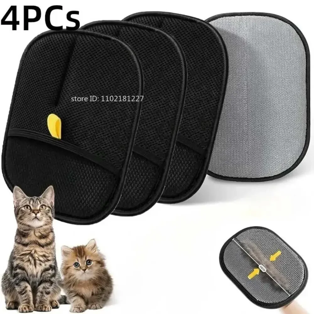 Pet Hair Cleaning Removal Gloves Pet Double-Sided Grooming Glove Reusable Tool S